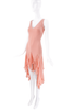 Roberto Cavalli Pink Drop Waist Ruffle Draped Dress