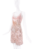 Roberto Cavalli Pink Sequin Lace Mesh Slip Mini Dress
