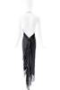 Saint Laurent Black Silk Backless Train Gown