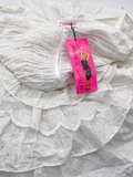 Betsey Johnson Vintage White Eyelet Lace Ruffle Tiered 'Like a Virgin' 'Pretty Baby' Mini Dress