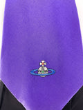 Vivienne Westwood Purple Orb Kipper Tie  & Vintage 70's Purple Penny Round Collar Shirt