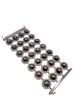 Valentino Black Pearl Pavé Crystal Wide Link Bracelet
