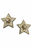 Lanvin Gold and Crystal Large Star Stud Earrings