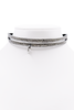 Christian Dior Blackened Silver Pavé Crystal Two Ring Choker