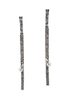 Christian Dior Blackened Silver Pavé Crystal Ring Drop Earrings