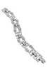 Christian Dior Silver Pavé Crystal Link Bracelet