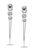 Alexandre Vauthier Silver Chunky Crystal Long Chain Drop Earrings