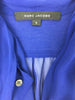 Marc Jacobs Cobalt Sheer Button-Up Blouse with Bow Neck Tie