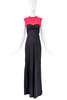 Ghost Black and Pink Colorblock Dress Gown