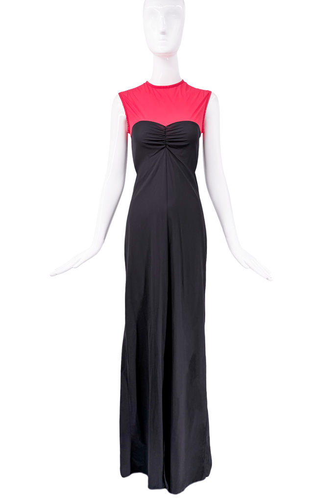 Ghost Black and Pink Colorblock Dress Gown