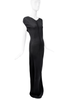 Claude Montana Black Knit Open Back Gown