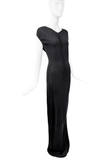 Claude Montana Black Knit Open Back Gown