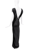 Claude Montana Black Knit Open Back Gown