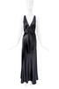 Valentino Black Bow Low Cut Dress Gown