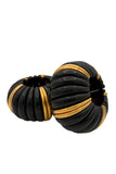 Saint Laurent Black Gold Wooden Segment Oversized Link Bracelet