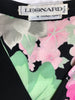 Leonard Black with Pink and Green Floral Print Dress - BOUTIQUE PURCHASE PRICE