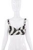 Louis Vuitton Black Grey Striped Buckle Strap Bra Top