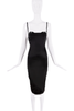 Dolce & Gabbana Black Silk Satin Bodycon Lace Bustier Midi Dress