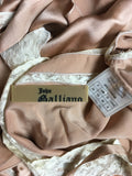 John Galliano Beige Tan Negligee Style Top and Skirt Set - BOUTIQUE PURCHASE PRICE