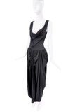 Vivienne Westwood Black Sunday Garden Draped Dress Gown