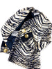 Istante by Gianni Versace Zebra Print Gold Collarless Jacket - BOUTIQUE PURCHASE PRICE