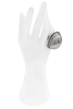 Saint Laurent Silver Oversized Domed Ring