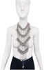 Courreges Pearl Crystal Prism Bib Necklace