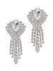 Alessandra Rich Silver Crystal Chandelier Earrings