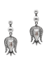 Oscar De La Renta Pearl and Pavé Crystal Drop Earrings