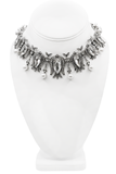 Oscar De La Renta Pearl and Pavé Crystal Necklace