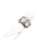 Dolce & Gabanna Silver Crystal Oversized Cuff Bracelet