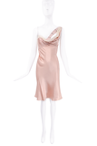 Christian Dior Pink Buckle Strap Lace Slip Dress SS02