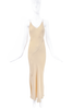 Vintage Beige Bias Cut Slip Dress Gown