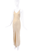 Vintage Beige Bias Cut Slip Dress Gown