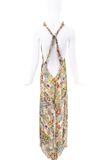 Missoni Multi Color Floral Print Open Back Gown