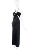 Coperni Black Knit Cut Out Halter Dress Gown