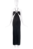 Coperni Black Knit Cut Out Halter Dress Gown