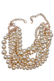 Courrèges Pearl Diamond Gold Necklace Choker