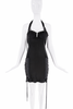 Christian Dior Black Buckle Lace Up Corset Dress SS2004