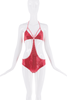 Gucci Hot Pink Sequin Cut Out One Piece Bikini Swimsuit