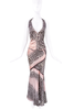 Roberto Cavalli Brown & Pink Giraffe Print Dress Runway 2003/2004