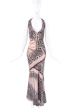Roberto Cavalli Pink & Brown Giraffe Print Skirt Runway 2003/2004