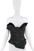 Vivienne Westwood Black Gold Sequin Exaggerated Bust Corset Top