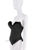 Vivienne Westwood Black Gold Sequin Exaggerated Bust Corset Top
