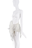 Kimberly Corday White Lace Corset Fur Deconstructed Repurposed Bra Skirt