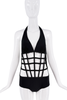 Jean Paul Gaultier Black Cut Out Bodysuit Swimsuit