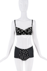 Dolce & Gabbana Black & White Polka Dot Underwear Micro Shorts Bottoms