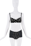 Dolce & Gabbana Black & White Polka Dot Underwear Micro Shorts Bottoms