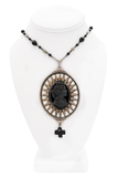Jean Paul Gaultier Black Rock Chain Cross Pendant SS98