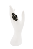 Scooter Gold Black Crystal Gemstone Embellished Statement Ring